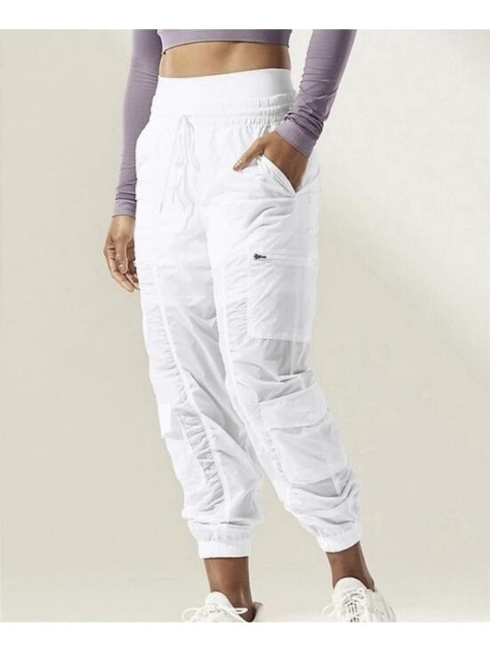 Athleta Pants - Athleta Women’s Sz 4 Parachute Cargo Pants White Relaxed Lightweight Utility